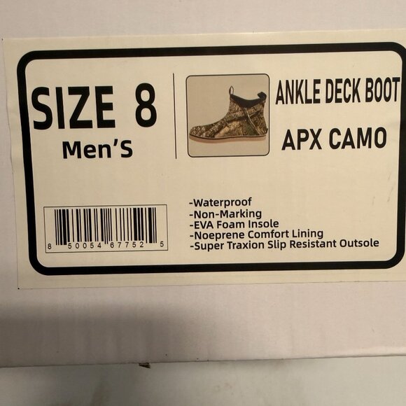 Buoy Men\'s Boots Fishing Shoes Waterproof  Short Rain Deck Boots Size 8 NEW main image 2